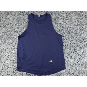 Tracksmith Twilight Tank Top Womens Medium Navy Blue Merino Wool Running Vest